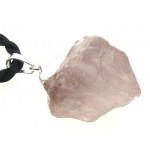 Natural Rose Quartz Electroplated Pendant